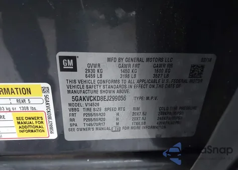 2014 Buick Enclave Premium из США, поврежденный, VIN 5GAKVCKD8EJ299056